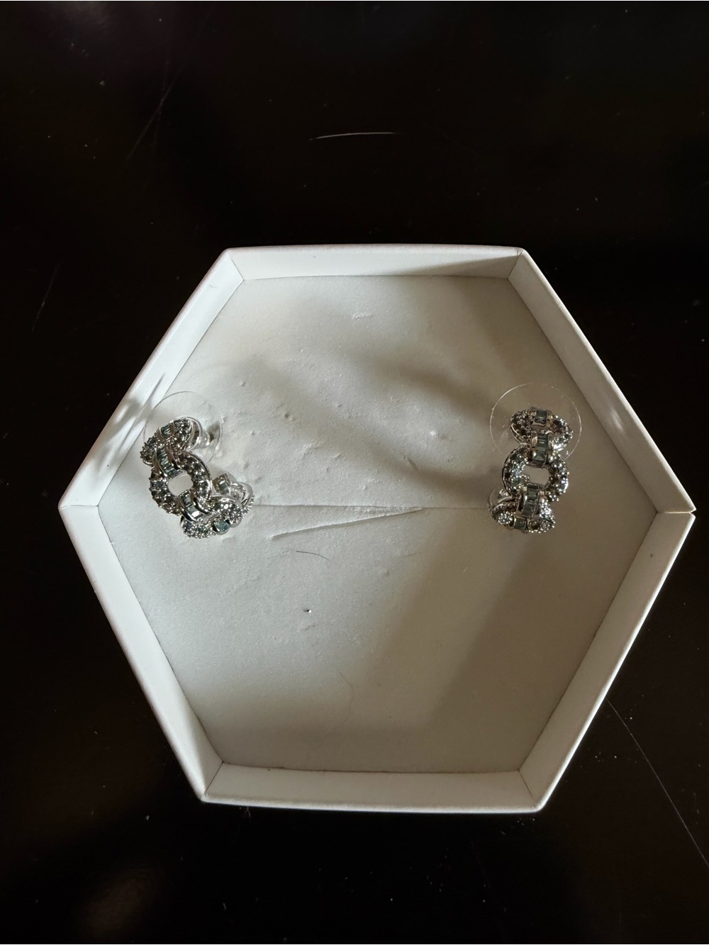Parabia on Rhodium Small Hoops